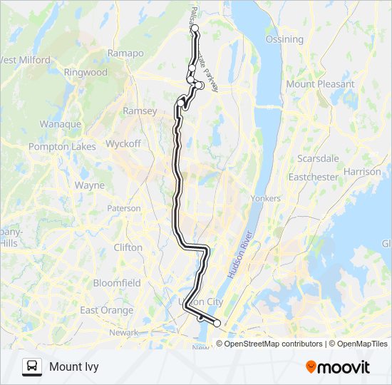 Mapa de ROCKLAND COACHES de autobús