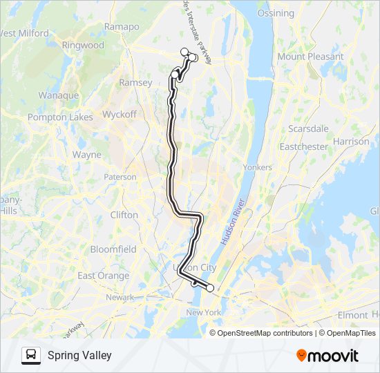 Mapa de ROCKLAND COACHES de autobús