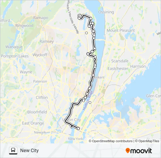 ROCKLAND COACHES Bus Line Map