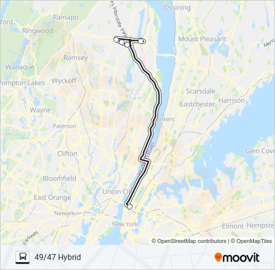 Mapa de ROCKLAND COACHES de autobús