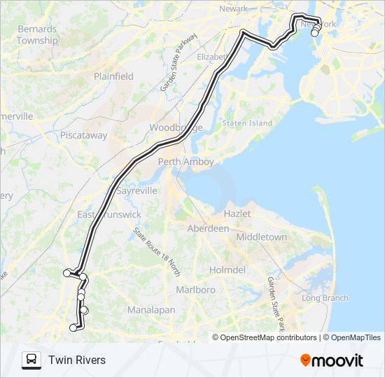 Mapa de SUBURBAN TRANSIT de autobús