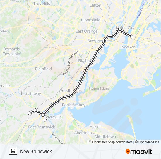 Mapa de SUBURBAN TRANSIT de autobús