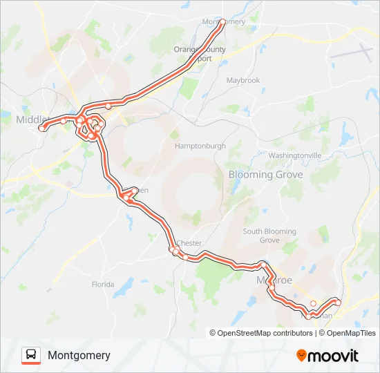 SHORTLINE HUDSON Bus Line Map