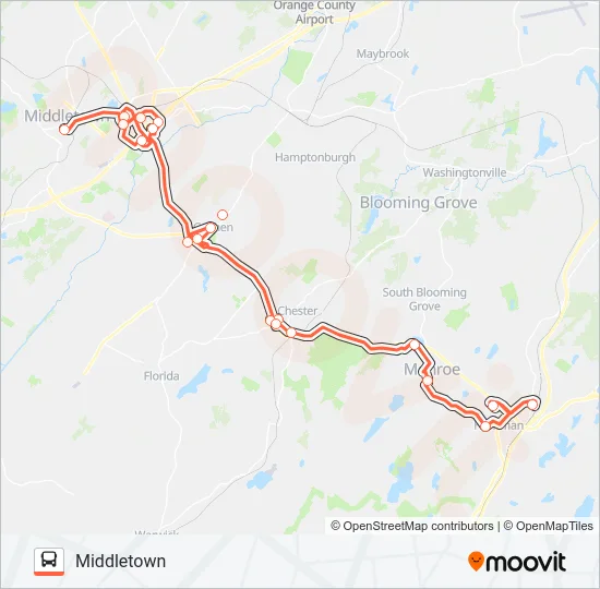 SHORTLINE HUDSON Bus Line Map