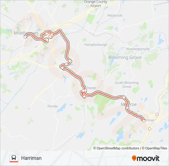 SHORTLINE HUDSON Bus Line Map