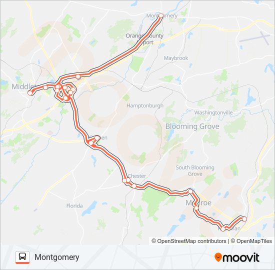 SHORTLINE HUDSON bus Line Map