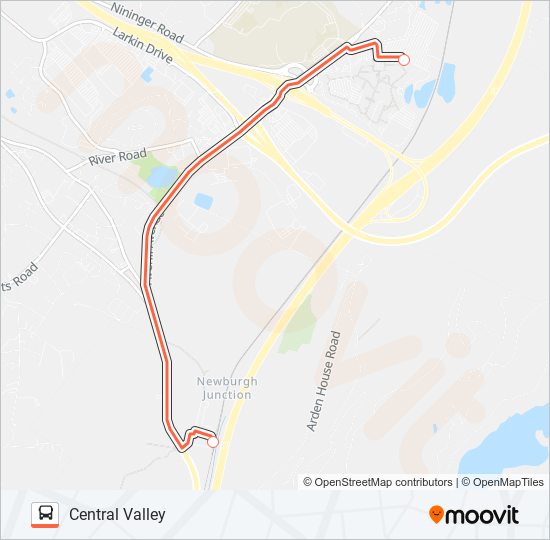 SHORTLINE HUDSON bus Line Map