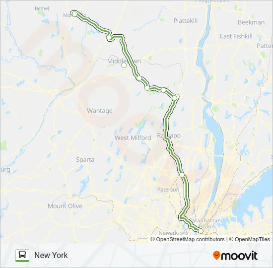 SHORTLINE HUDSON Bus Line Map