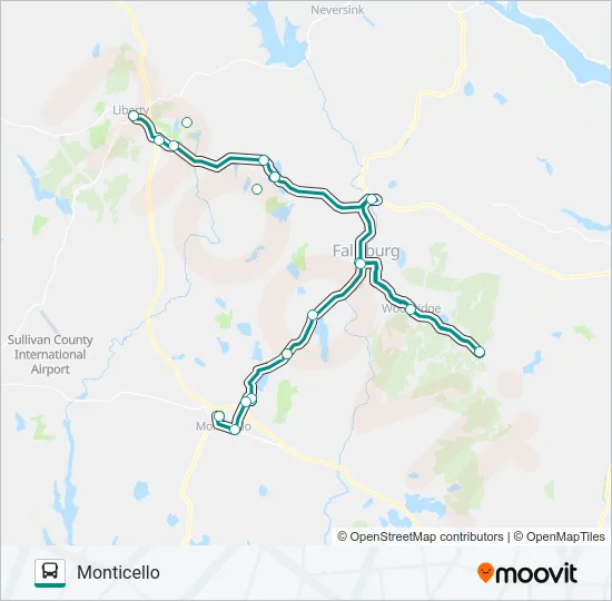 SHORTLINE HUDSON Bus Line Map