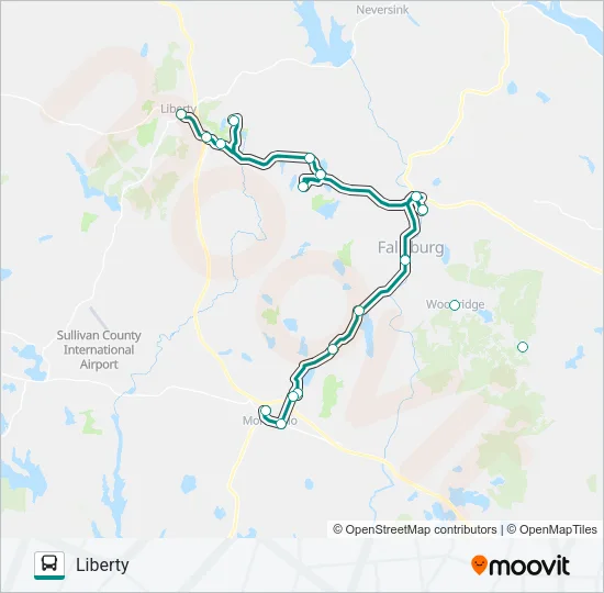 SHORTLINE HUDSON Bus Line Map