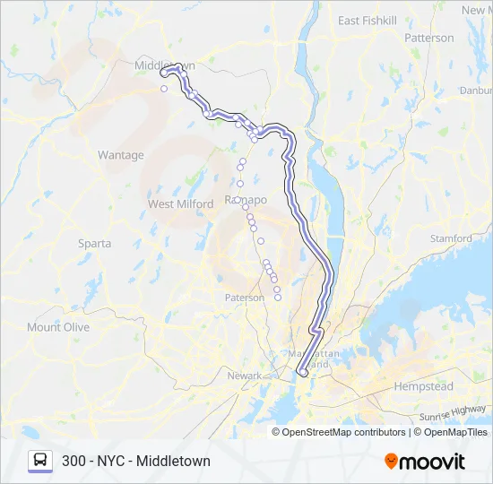 SHORTLINE HUDSON Bus Line Map