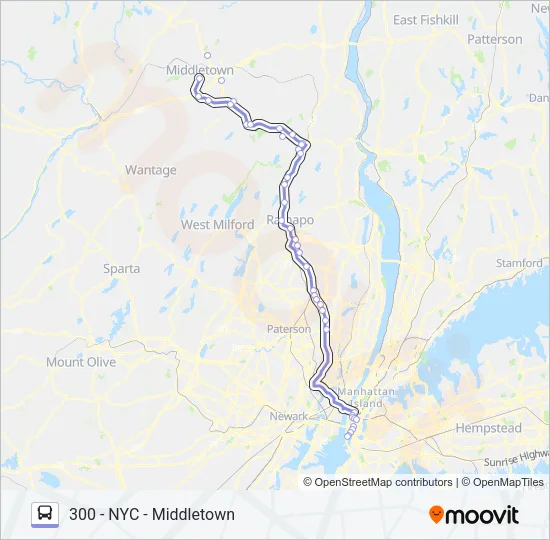 SHORTLINE HUDSON Bus Line Map