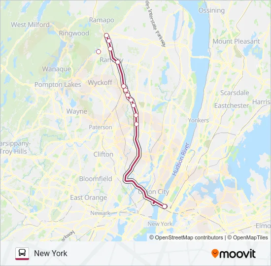 SHORTLINE HUDSON Bus Line Map