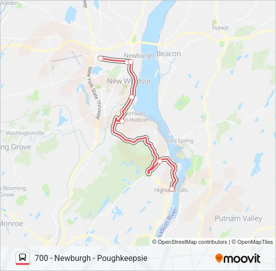 SHORTLINE HUDSON Bus Line Map