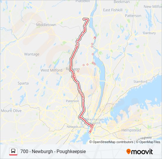 Mapa de SHORTLINE HUDSON de autobús