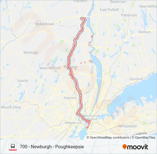 SHORTLINE HUDSON Bus Line Map