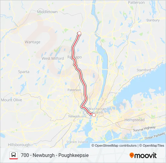 SHORTLINE HUDSON Bus Line Map