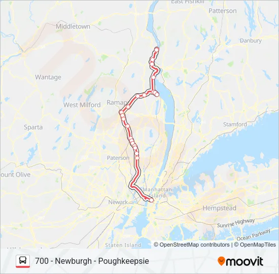 SHORTLINE HUDSON Bus Line Map