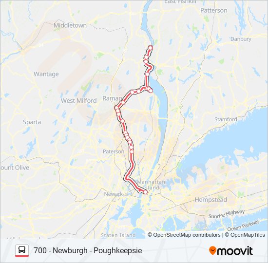 Mapa de SHORTLINE HUDSON de autobús