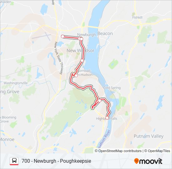 Mapa de SHORTLINE HUDSON de autobús