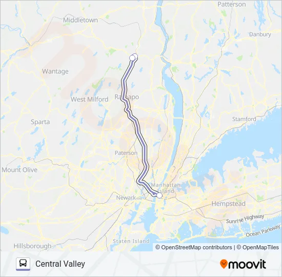 SHORTLINE HUDSON Bus Line Map