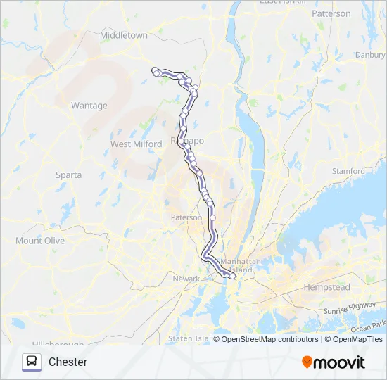 SHORTLINE HUDSON Bus Line Map