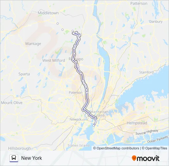 SHORTLINE HUDSON Bus Line Map