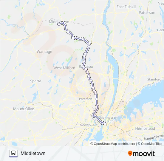 SHORTLINE HUDSON Bus Line Map