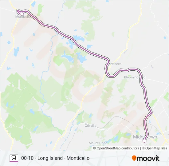 SHORTLINE HUDSON Bus Line Map