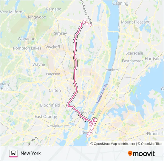 SHORTLINE HUDSON Bus Line Map