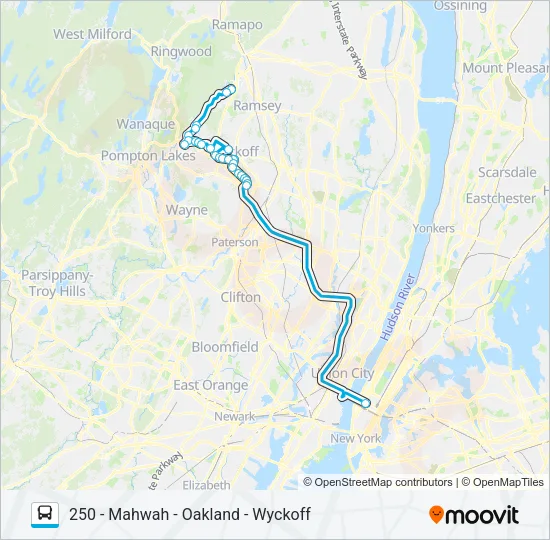 SHORTLINE HUDSON Bus Line Map