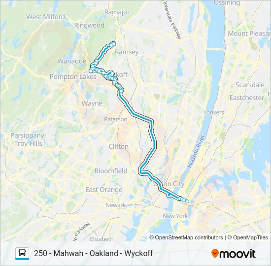 SHORTLINE HUDSON Bus Line Map