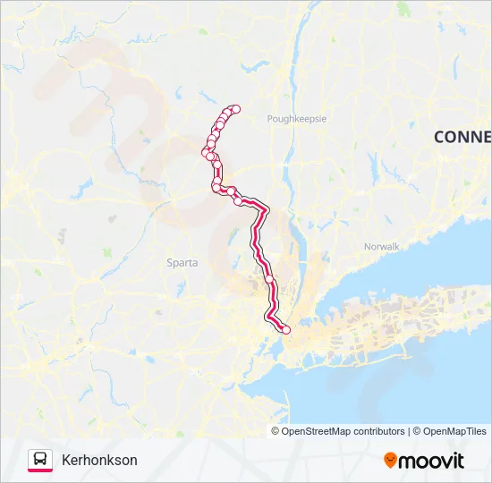 SHORTLINE HUDSON Bus Line Map