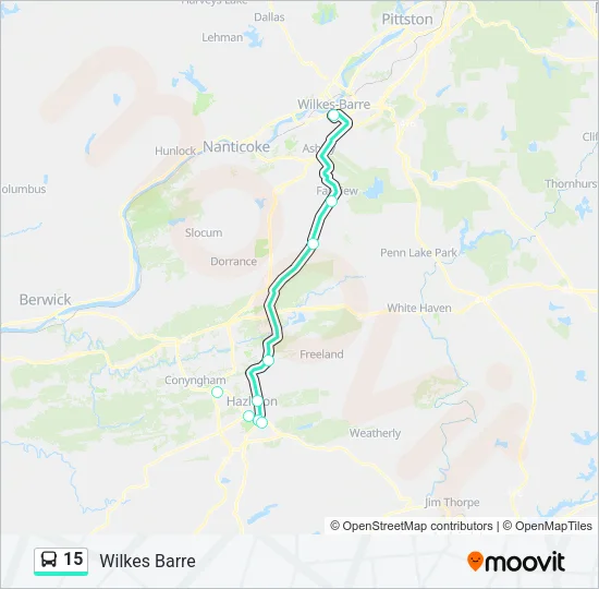 15 Bus Line Map
