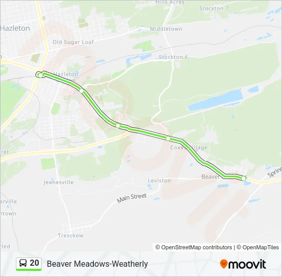 20 Bus Line Map