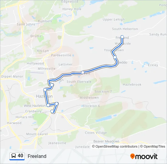 40 Bus Line Map