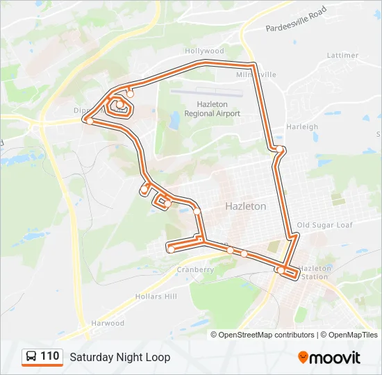 110 Bus Line Map