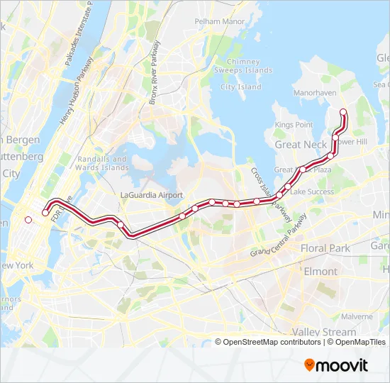 PORT WASHINGTON BRANCH Train Line Map