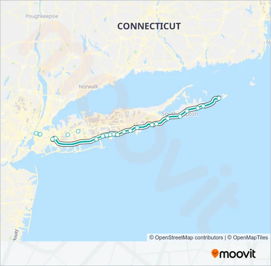 MONTAUK BRANCH Train Line Map