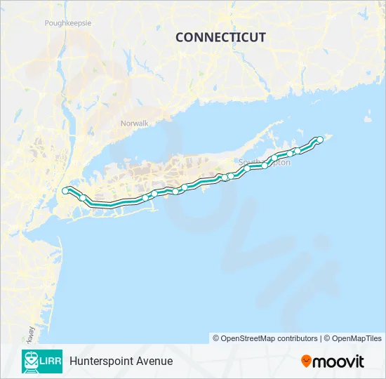 MONTAUK BRANCH Train Line Map