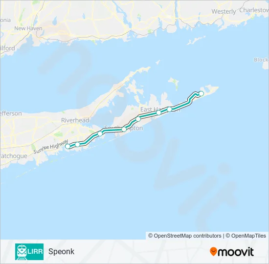 MONTAUK BRANCH Train Line Map
