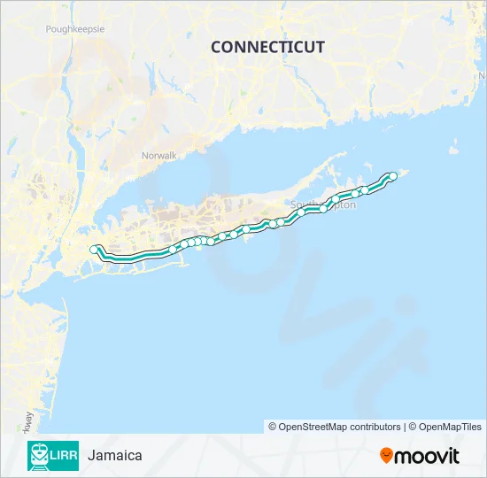MONTAUK BRANCH Train Line Map