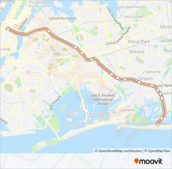 LONG BEACH BRANCH Train Line Map