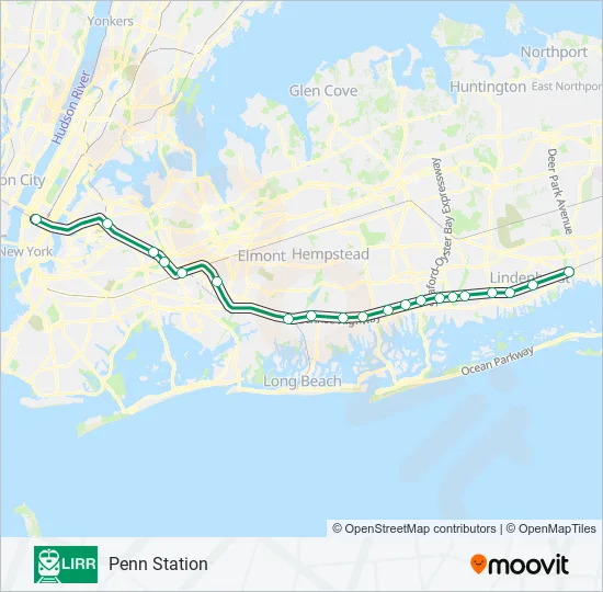 BABYLON BRANCH Train Line Map