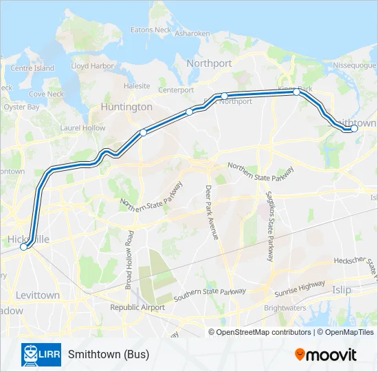 PORT JEFFERSON BRANCH Train Line Map