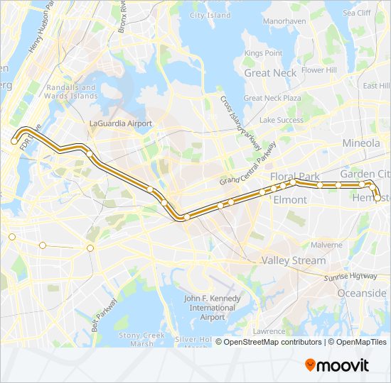 HEMPSTEAD BRANCH train Line Map