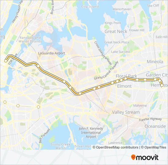 HEMPSTEAD BRANCH Train Line Map