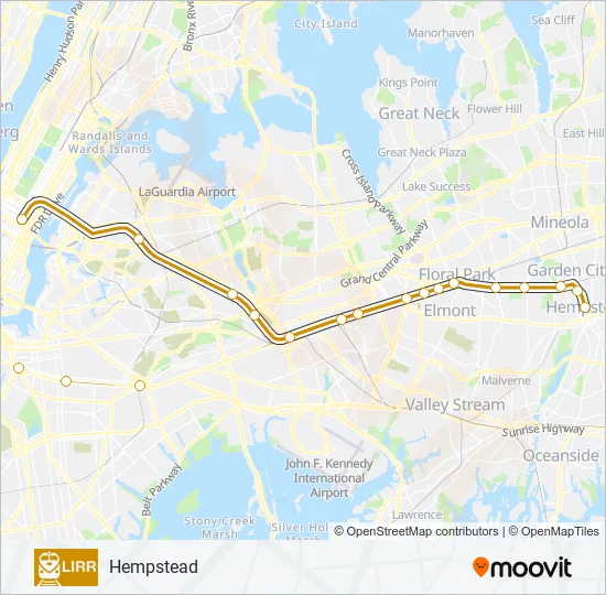 HEMPSTEAD BRANCH Train Line Map