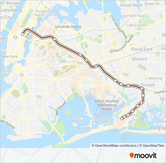FAR ROCKAWAY BRANCH Train Line Map