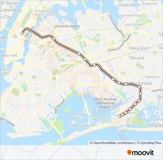 FAR ROCKAWAY BRANCH Train Line Map